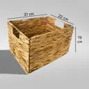 Сақтауға арналған себет 31x19x22 см гиацинт түсі қоңыр-сарғыш