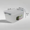 Ящик Профи Комфорт 41x18.3x29.5 см 15 л полипропилен с крышкой цвет прозрачный