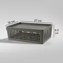 Лоток с крышкой 27x19x9 см 3.7 л полипропилен цвет серый