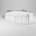 Короб для хранения с крышкой 55x18x39 см полиэстер цвет белый