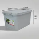 Ящик Профи Комфорт 50x39x28.5 см 36 л полипропилен с крышкой цвет серый