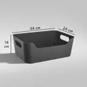 Корзина для хранения Scandi 34x14x24 см пластик цвет графит