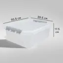 Ящик Профи Комфорт 50x17.5x39 см 23 л полипропилен с крышкой цвет прозрачный
