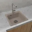 Мойка для кухни врезная Granfest Smart GF-SM430 43x43 см глубина чаши 17 см мрамор цвет песочный