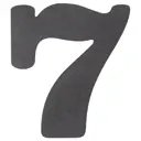 Цифра «7» DuckandDog большая 110х65 мм сталь цвет чёрный