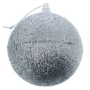Шар ёлочный, 8 см, цвет серебристый