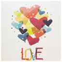 Холст 30х30 см «Love разноцветная»