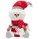 Игрушка мягкая «Снеговик в колпаке» 22.5 см