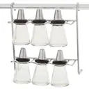 Полка-держатель для специй Delinia 240х140х250 мм цвет хром, 6 банок