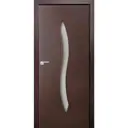 Дверь межкомнатная остеклённая Аура 60x200 см, ламинация, цвет венге 3D