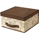 Короб 30x30x16 см с крышкой, нетканный материал, цвет бежевый