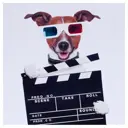 Канвас 30х30 см «Собака в 3D очках»