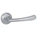 Ручки дверные на розетке Apecs H-0569-Z, цинковый сплав, цвет глянцевый хром