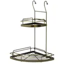 Полка угловая двухъярусная Delinia 320х235х430 мм цвет бронза