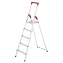 Стремянка алюминиевая с крючком Hailo 5 ступеней