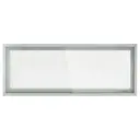 Витрина для шкафа Delinia «Гексогон» 80x35 см, алюминий/стекло, цвет светло-серый