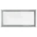 Витрина для шкафа Delinia «Гексогон» 60x35 см, алюминий/стекло, цвет светло-серый