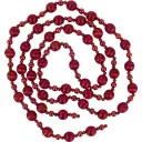 Бусы в пластиковой упаковке красные 180 см