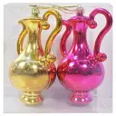 Ёлочное украшение «Кувшины» цвет розовый/золотистый, 2 шт.