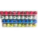 Набор ёлочных шаров 8 см, цвет красный/золотистый/серебристый/синий