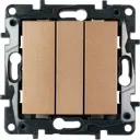 Выключатель трёхклавишный - Legrand Structura - 10А 250В винтовые зажимы - шампань