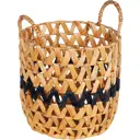 Корзина с ручками Индиговый Узор S 30x35x30 см 28 л гиацинт цвет синий/бежевый