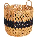 Корзина с ручками Индиговый Узор M 35x39x35 см 32 л гиацинт цвет синий/бежевый