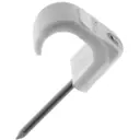 Скоба для электрокабеля плоская 8х13 мм, полипропилен, 50 шт.