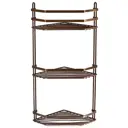 Полка для ванной комнаты Vanstore «Bronze» угловая трёхъярусная сталь