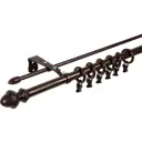 Карниз двухрядный Classic 250 см металл цвет коричневый