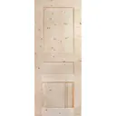 Дверь межкомнатная глухая, 3 филёнки, 80x200 см, массив сосны, цвет бежевый