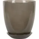 Горшок цветочный для орхидей Nina Glass ø15.8 h15.8 см v2 л стекло серый