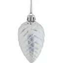 Набор ёлочных украшений «Шишки», 6 см, цвет серебро, 12 шт.