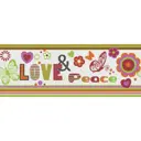 Бордюр флизелиновый 0,24х5 м, Love, красный