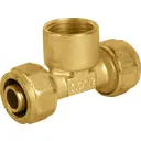 Тройник комбинированный Aquabeam 16x1/2"x16 мм ВР латунь ABO.332.Y.160416