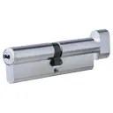 Цилиндр Abus 50х50 мм, ключ/вертушка, цвет никель