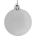 Шар ёлочный, 15 см, пластик, цвет серебро