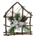 Украшение декоративное серебристое 20 см