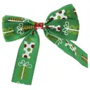 Украшение ёлочное «Бант», 10х2.5 см, цвет зелёный
