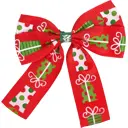 Украшение ёлочное «Бант», 10х2.5 см, цвет красный