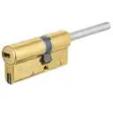 Цилиндр Cisa AP4S 0P3S7-07.66, 25x10x25 мм, ключ/шток, цвет латунь, без вертушки
