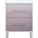 Тумба под раковину напольная «Экко» 60 см цвет фиолетовый