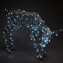 Светящаяся электрическая фигура «Олень» для улицы 180 ламп, цвет холодный белый