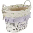 Корзина с ручками лаванда S 29x28x19 см 15 л ива цвет белый