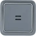 Переключатель Plexo IP55 с подсветкой, цвет серый