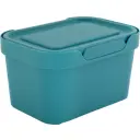 Ящик LUXE с крышкой 19x13x11 см 1.9 л пластик цвет голубой