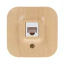 Розетка телефонная RJ11 - Legrand Quteo - IP20 накладной монтаж - дерево