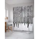 Шторка для ванной Иллюзия с березами 180x200 см sc_18941