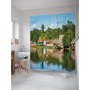 Шторка для ванной Тропические дома на реке 180x200 см sc_16181