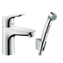 Смеситель для раковины Hansgrohe Focus E2 однорычажный с гигиеническим душем цвет хром